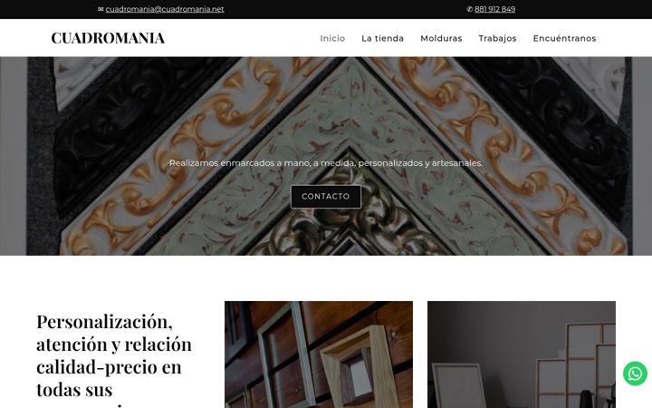Screenshot of cuadromania.net