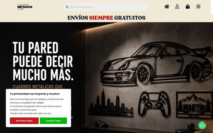 Screenshot of cuadrosmetalicos.com