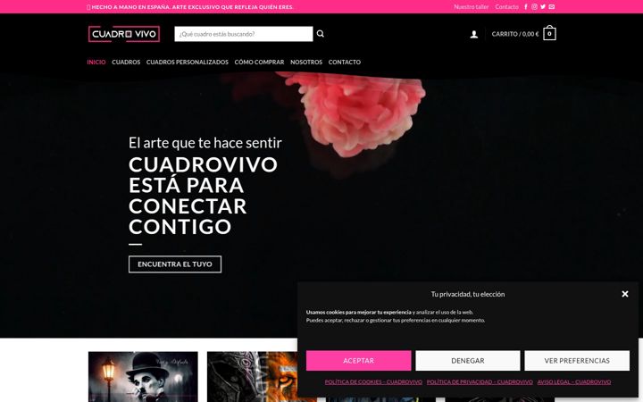 Screenshot of cuadrovivo.es
