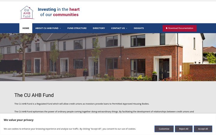 Screenshot of cuahbfund.ie