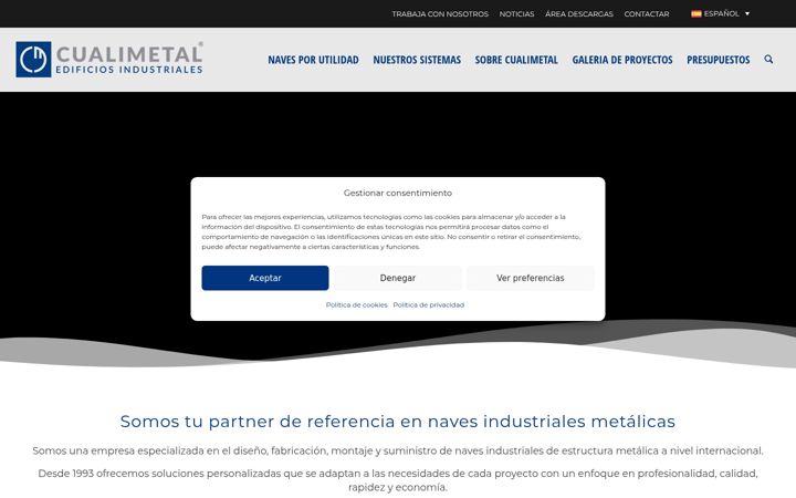 Screenshot of cualimetal.com