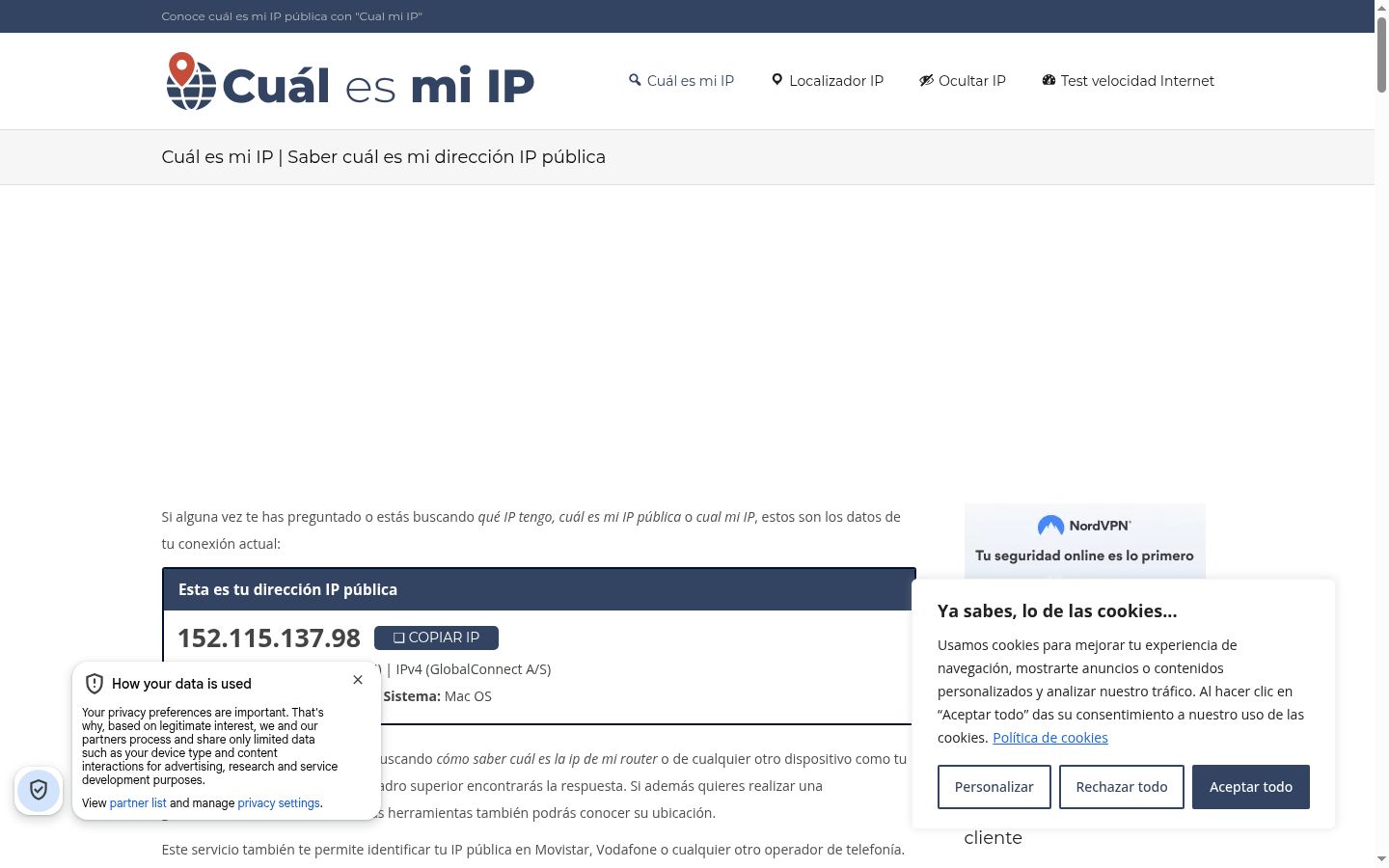 Zrzut ekranu banera zgody wyświetlanego przed jakąkolwiek interakcją