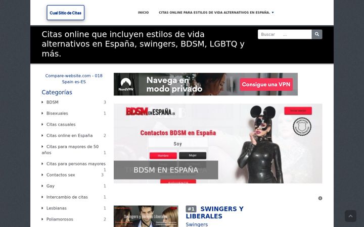 Screenshot of cualsitiodecitas.es