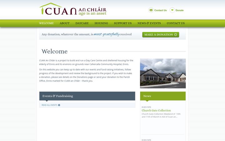 Screenshot of cuan.ie