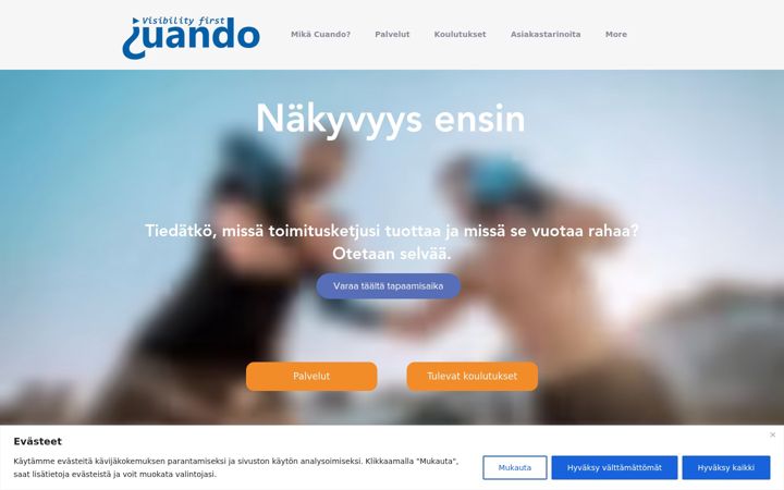 Screenshot di cuando.fi