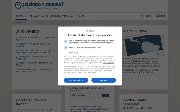 Ekrano kopija cuandoenelmundo.com