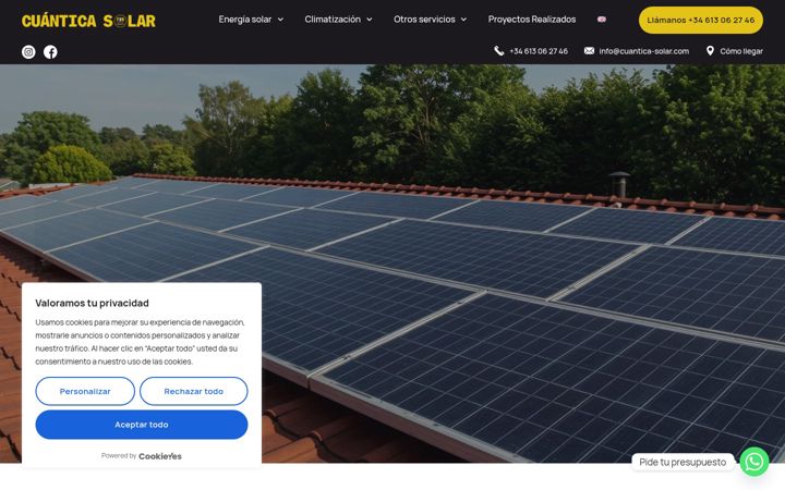 Screenshot of cuantica-solar.com