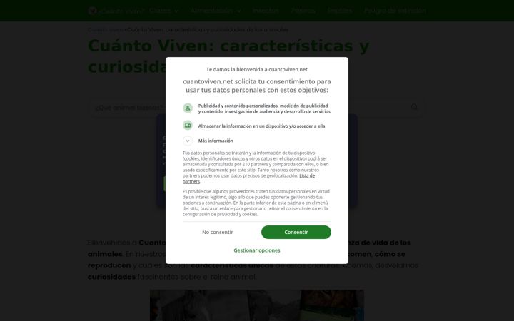 Screenshot of cuantoviven.net