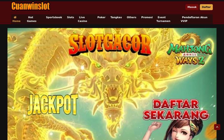 Screenshot of cuanwinslot.com