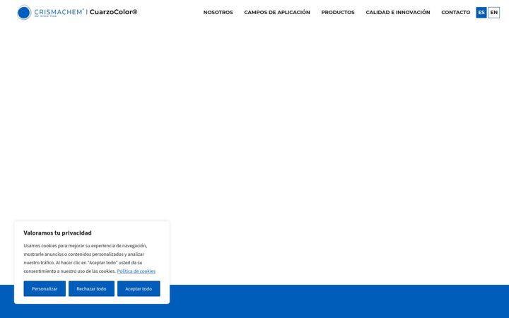 Screenshot of cuarzocolor.com