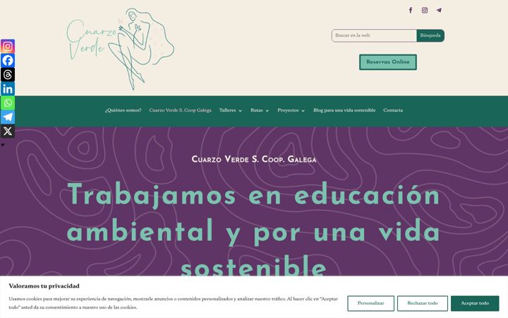 Screenshot of cuarzoverde.es