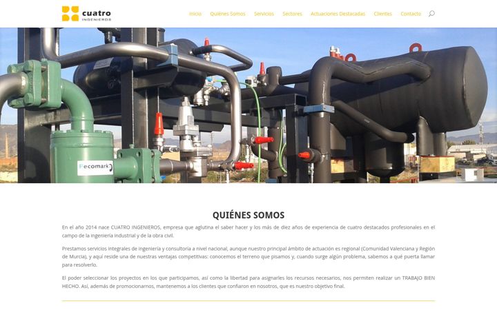 Screenshot of cuatroingenieros.com