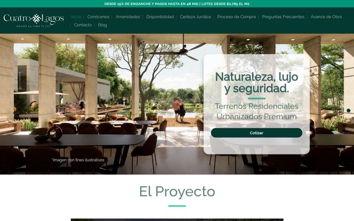 Screenshot of cuatrolagos.com