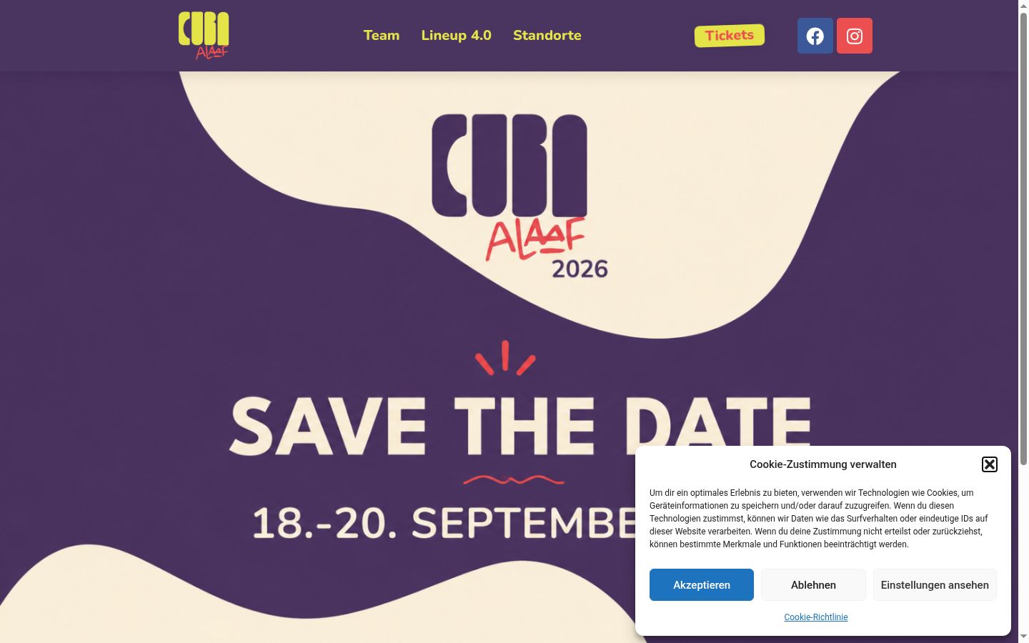Screenshot tal-banner tal-kunsens muri qabel kwalunkwe interazzjoni