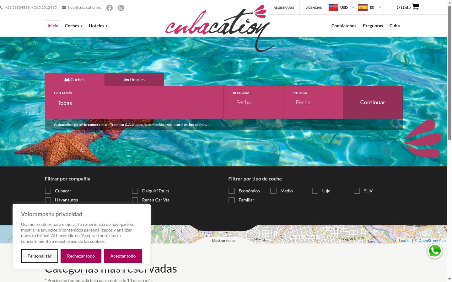 Screenshot of the consent banner shown before any interaction