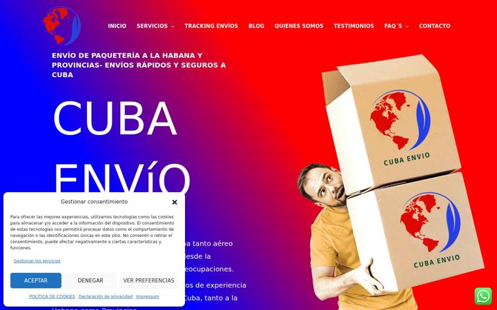 Screenshot of cubaenvio.es