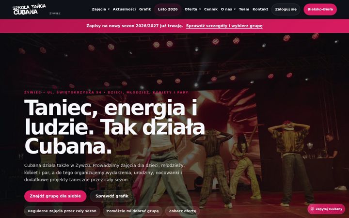 Screenshot of cubanazywiec.pl