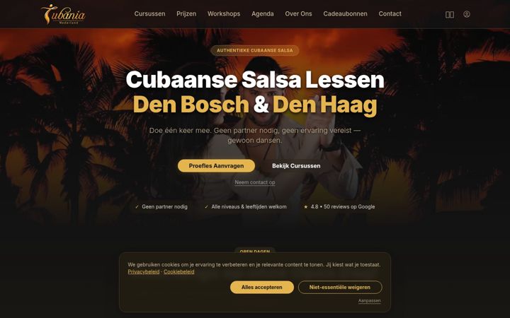 Captură de ecran a cubania.nl