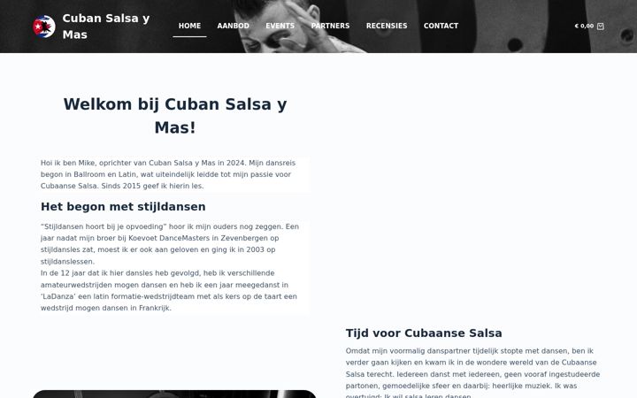 Captură de ecran a cubansalsaymas.nl