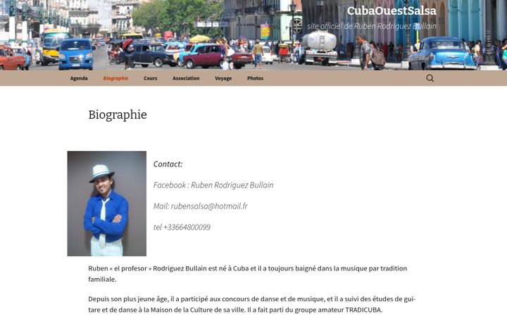Screenshot of cubaouestsalsa.com