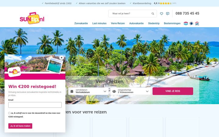 Screenshot of cubareisbureau.nl