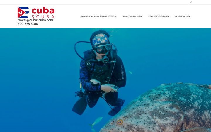 Screenshot of cubascuba.com