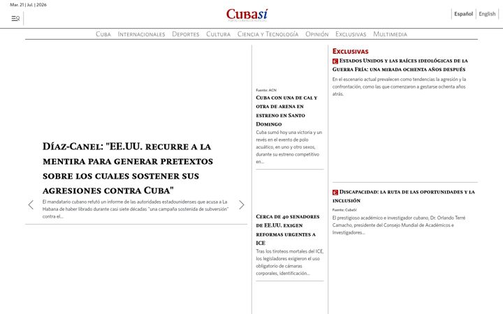 Screenshot of cubasi.cu