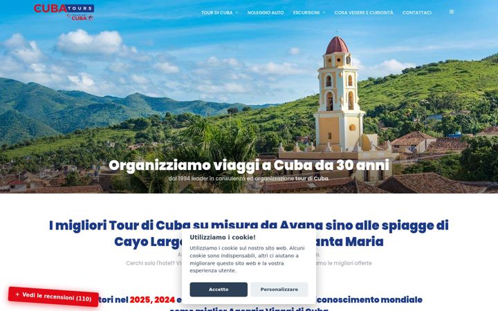 Screenshot of cubatours.it