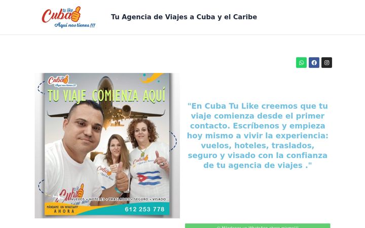 Screenshot of cubatulike.es