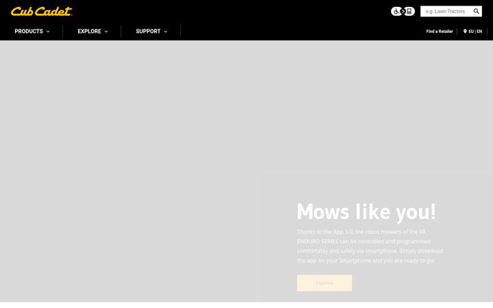 Screenshot of cubcadet.eu