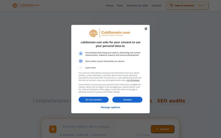 Screenshot of cubdomain.com