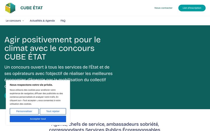 Screenshot of cube-etat.fr