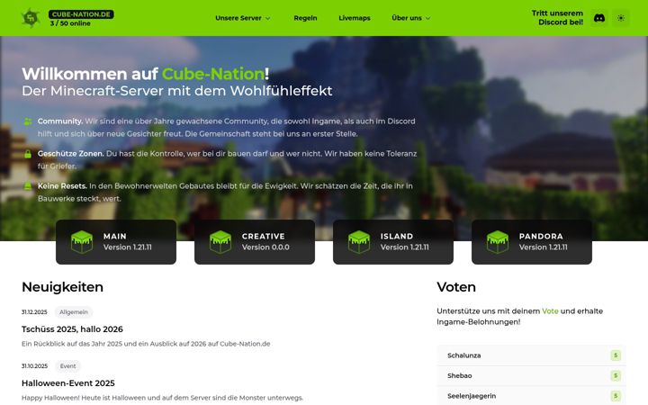 Screenshot of cube-nation.de