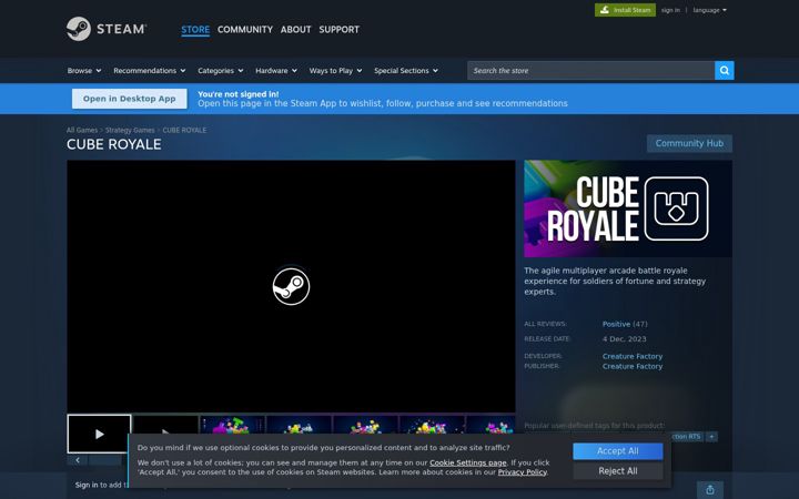 Screenshot of cube-royale.com
