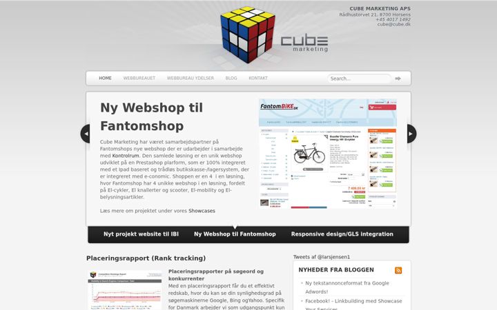 Screenshot of cube.dk