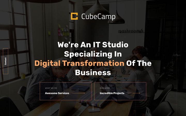 Screenshot of cubecamp.com