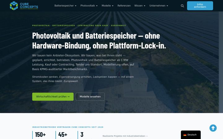 Screenshot of cubeconcepts.de