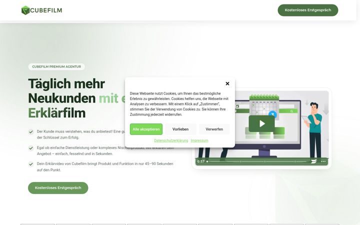 Screenshot of cubefilm.de