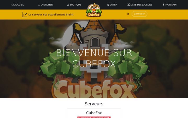 Screenshot of cubefox.fr