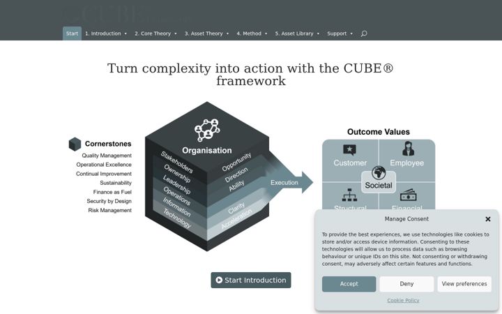 Screenshot of cubeframework.com