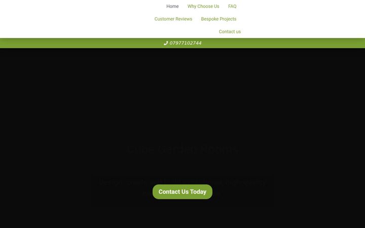 Screenshot of cubegardenrooms.co.uk