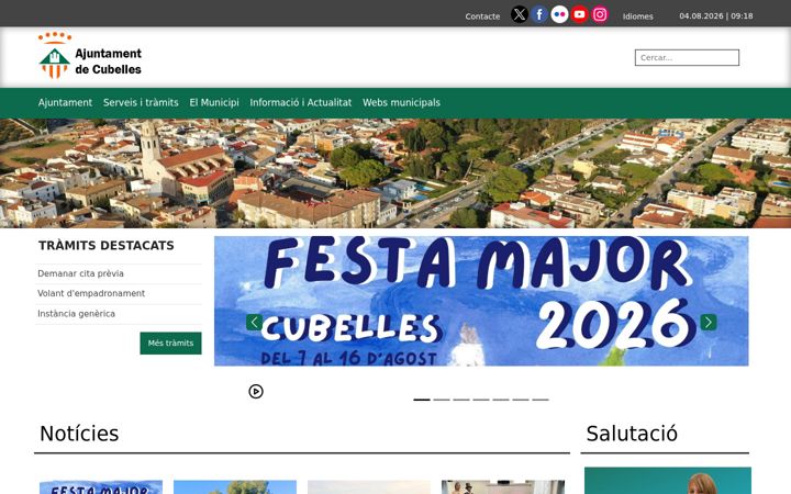 Screenshot of cubelles.cat