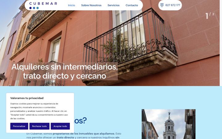 Screenshot of cubemarvilanova.com