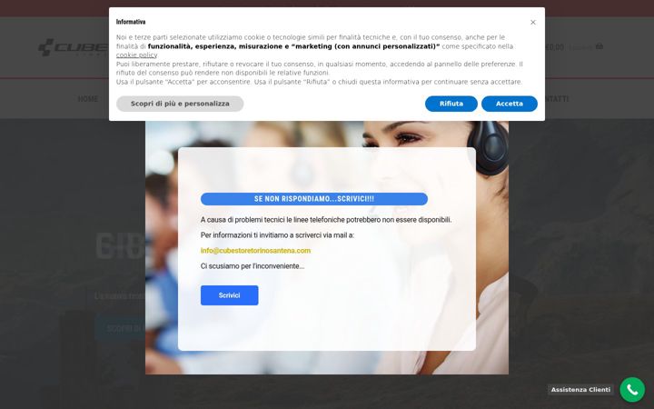 Screenshot of cubestoretorinosantena.com