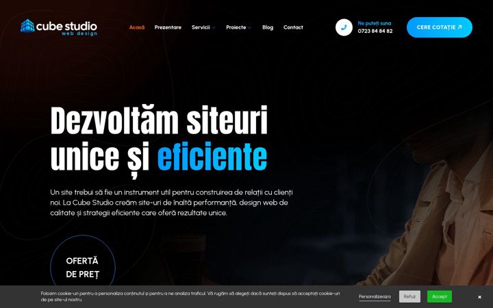 Screenshot of cubestudio.ro