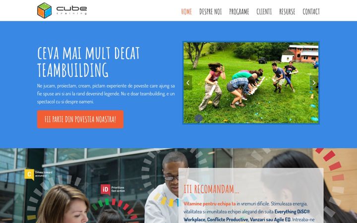 Posnetek zaslona cubetraining.ro