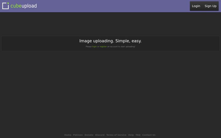 Screenshot of cubeupload.com