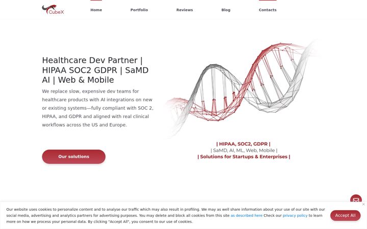 Screenshot of cubex-ua.com