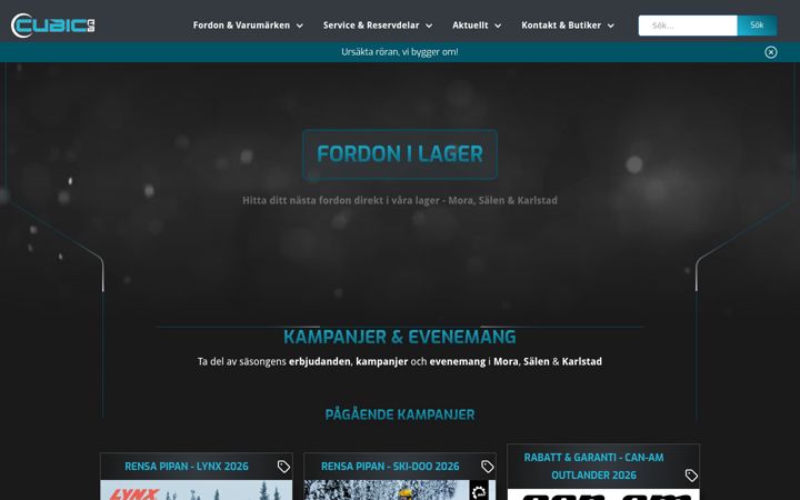 Screenshot of cubicab.se