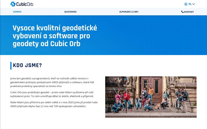 Captura de ecrã de cubicorb.cz